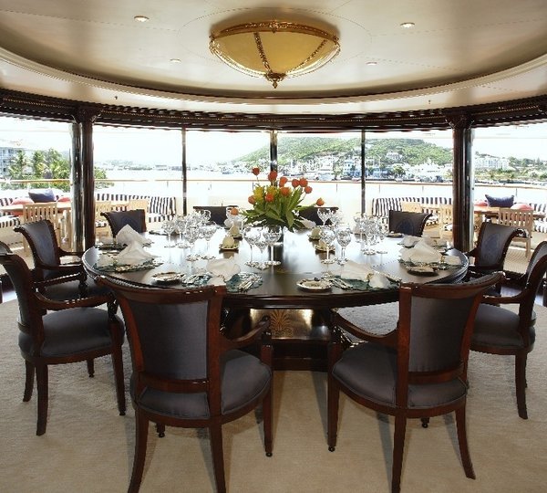 Main Master Eating/dining Zone On Yacht FREEDOM