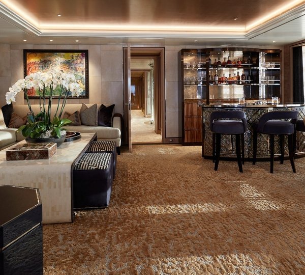 beautiful saloon with bar area
