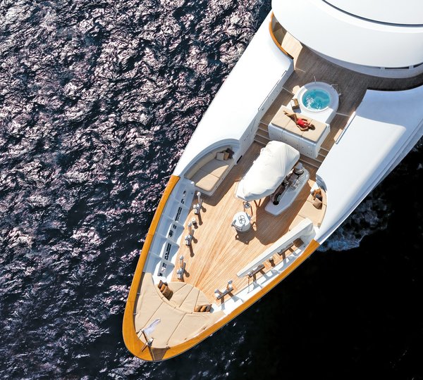 Ship's Bow Aboard Yacht UTOPIA