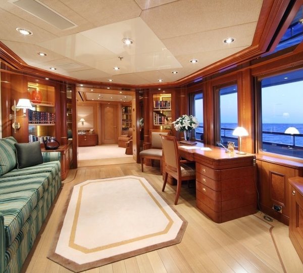 Daytime: Yacht LAUREL's Main Master Study To Main Master Suite Pictured