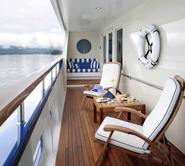 Balcony Starboard Side Viewing Fore On Yacht LAUREL