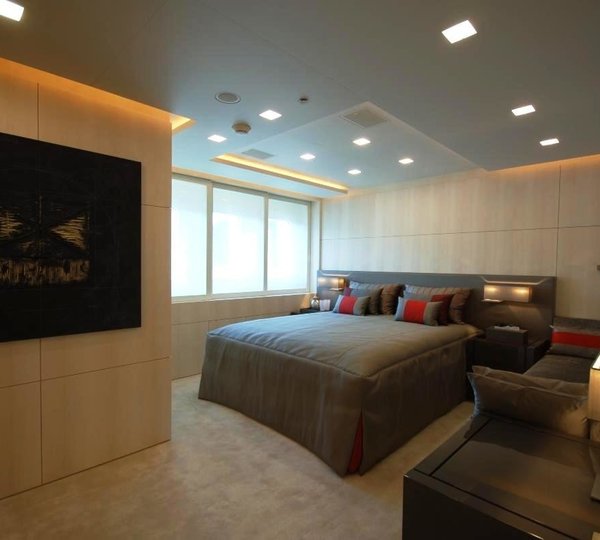 Window View: Yacht SIREN's Guest's Cabin Pictured