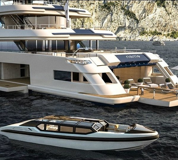 Beach club and tender and tender garage