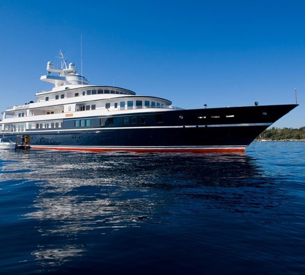 Overview Including Ship's Tender Aboard Yacht LEANDER G