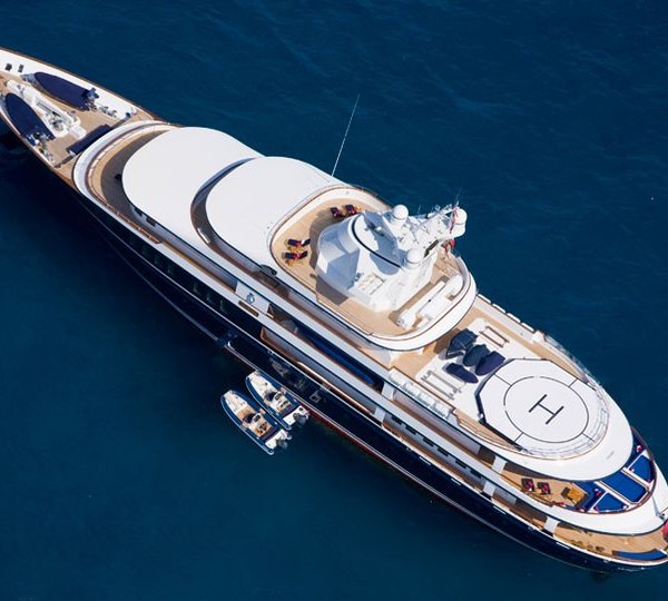 From Above Aspect On Yacht LEANDER G