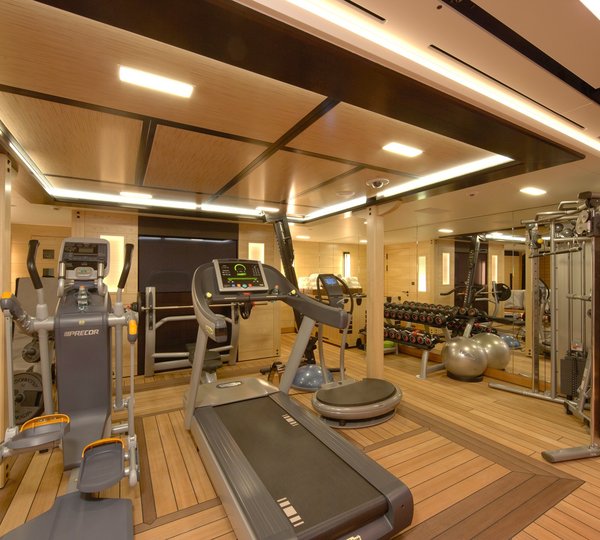 well-equipped onboard gym