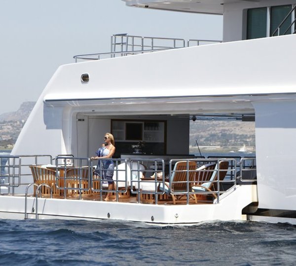 Extended Balcony / Terrace Aboard Yacht PEGASUS VIII
