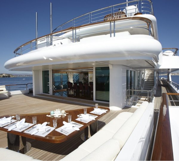 Sun Deck Sitting On Board Yacht PEGASUS VIII