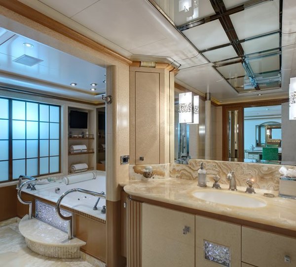 Main Master Bath On Board Yacht PEGASUS VIII