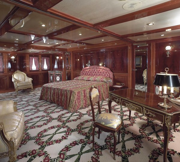 Work Desk: Yacht SS DELPHINE's Main Master Cabin Captured
