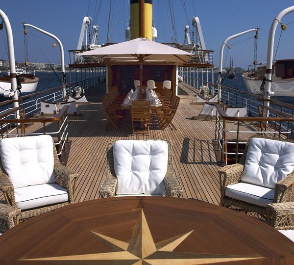 Sun Deck On Yacht SS DELPHINE