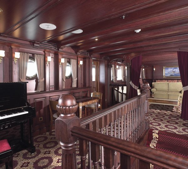 Music Piano: Yacht SS DELPHINE's Saloon Pictured