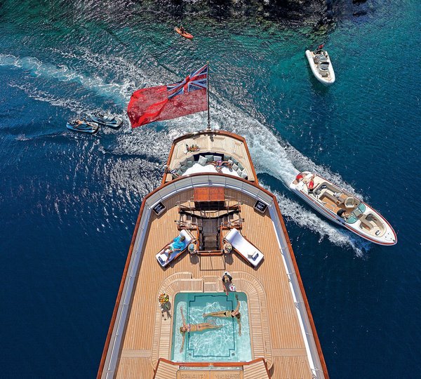 Swimming Pool: Yacht TALITHA's From Above Aspect Captured