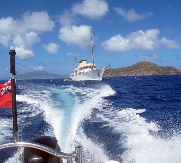 Forward Aspect Taken From Ship's Tender Aboard Yacht TALITHA