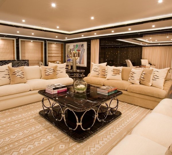 Evening: Yacht ALFA NERO's Saloon Image