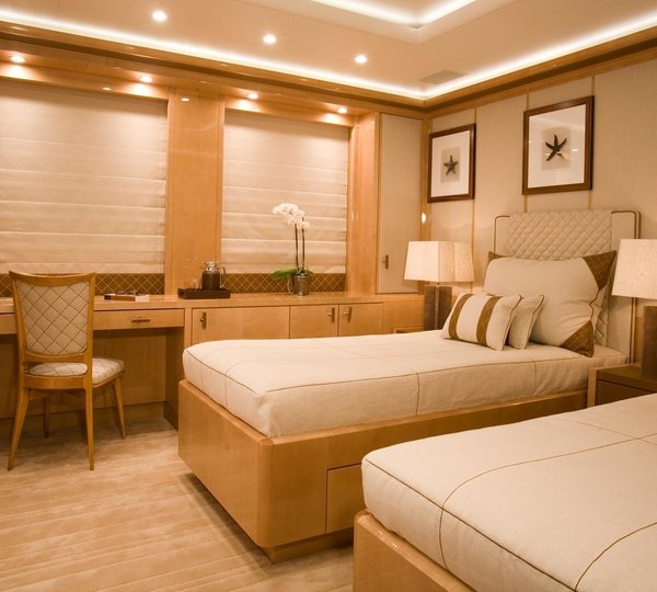Twin Bed Cabin On Yacht ALFA NERO