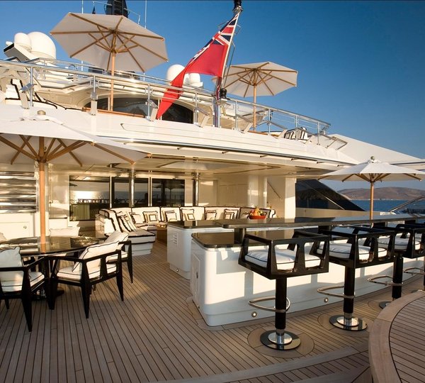 Sun Deck On Yacht ALFA NERO