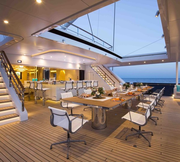 aft deck al fresco dining area
