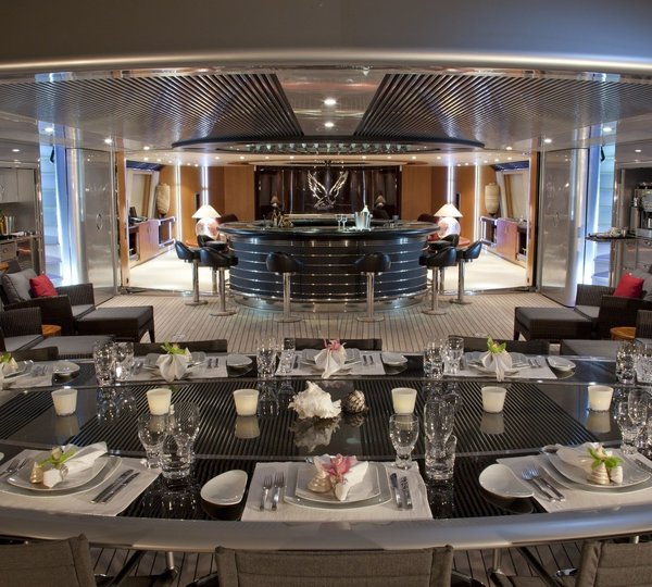 External Eating/dining Area On Board Yacht MALTESE FALCON