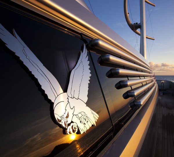 External Close Up On Yacht MALTESE FALCON