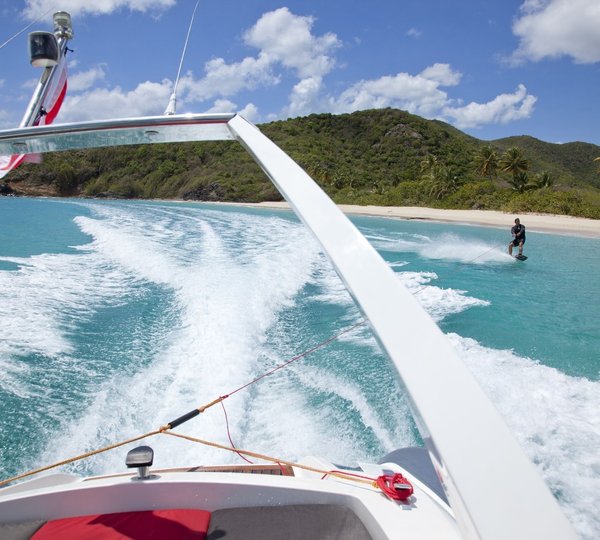 Ship's Tender With Toys Aboard Yacht MALTESE FALCON