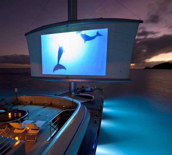 External Movie Cinema On Board Yacht MALTESE FALCON