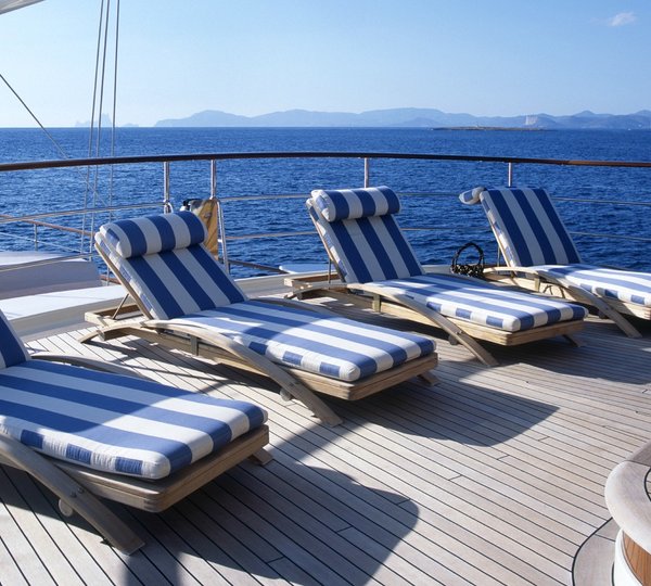 Sunshine Lounging: Yacht ATHENA's Sun Deck Pictured
