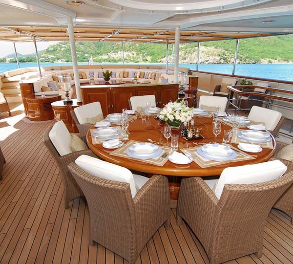 Deck Eating/dining Aboard Yacht NERO