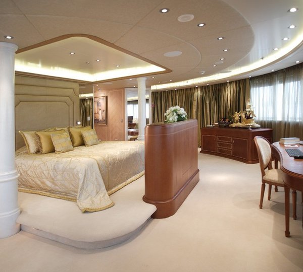 Main Master Suite Aboard Yacht MOONLIGHT II