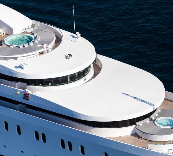 Owners Personal Deck With Jacuzzis Upon Sun Deck On Board Yacht MOONLIGHT II