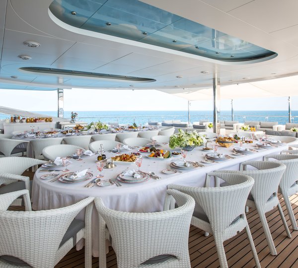 Outdoor Eating/dining Zone On Board Yacht MOONLIGHT II