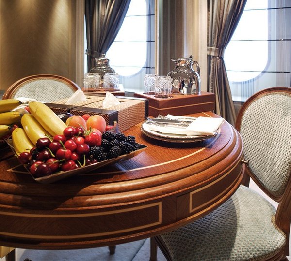 Twin Bed Stateroom Furniture On Board Yacht MOONLIGHT II