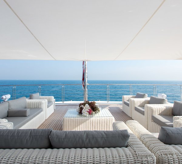 Outdoor Sitting Zone Aboard Yacht MOONLIGHT II