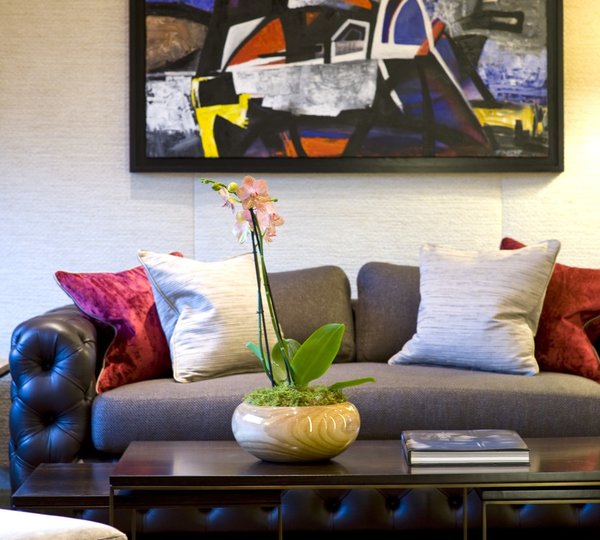 lounge area art and sofa