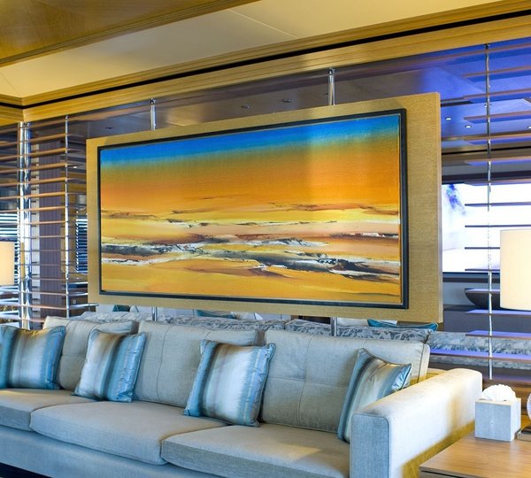 Main Master Saloon Sitting On Board Yacht INDIAN EMPRESS