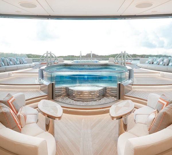 Spa Swimming Pool Including Inset Jacuzzi 