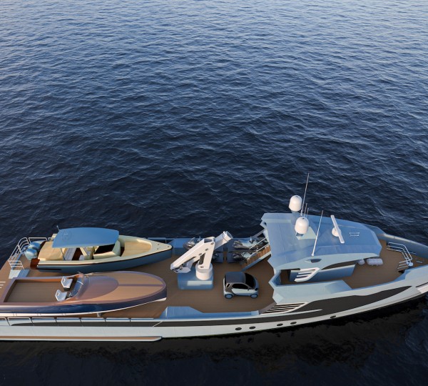 36m Shadow Yacht By Alia Yachts To Project PHI Superyacht By Royal Huisman - Aerial View Of The Vessel