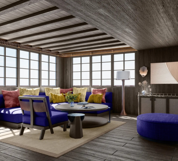 Interior Relaxation Area With Entertainment