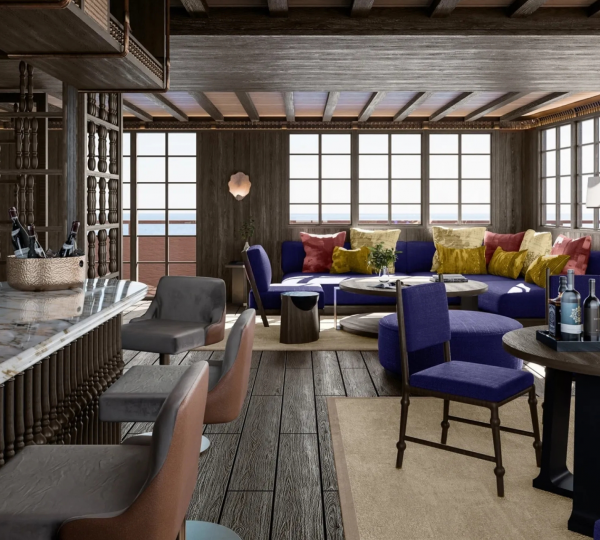 Interior Relaxation Area With Bar