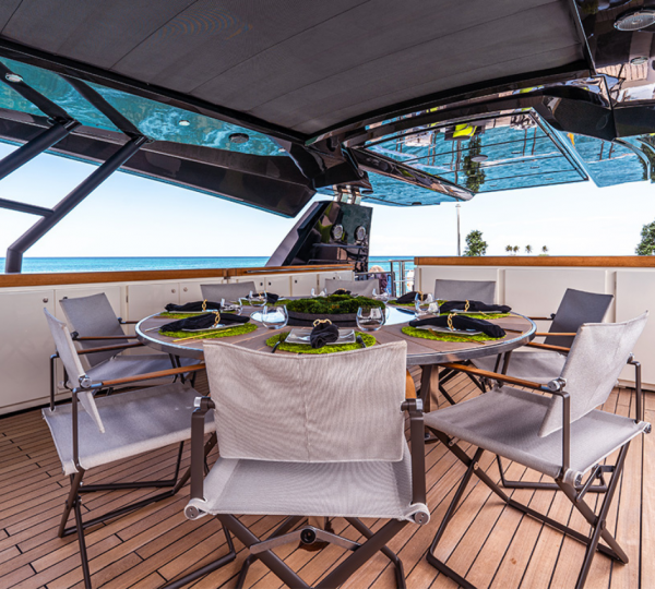 Exterior Dining Area With Sea Views
