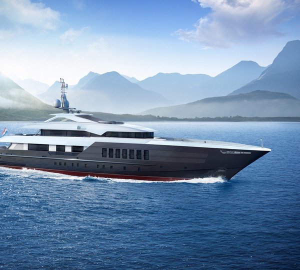 55m Steel With A Grey Hull - Rendering