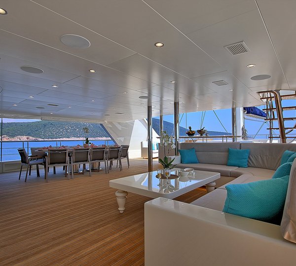 Aft Deck Seating And Dining Area