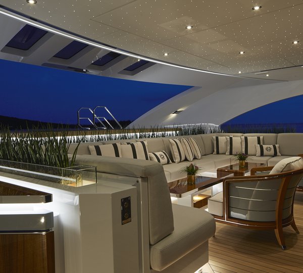Lounging Area Aft Deck By Night