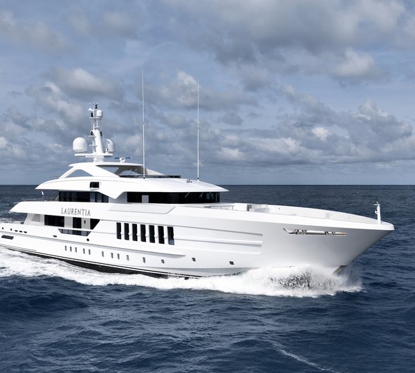 55m Heesen Fast Displacement Yacht Sea Trials Running Shot 55m Fast Displacement Superyacht