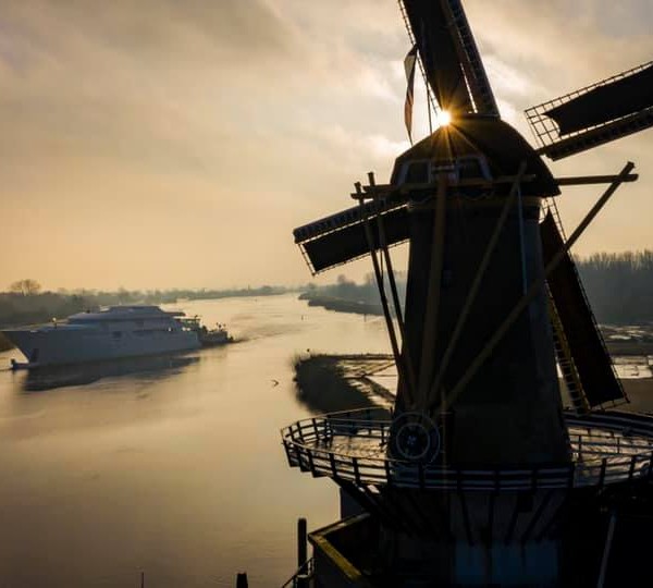 Motor Yacht Project 707 Being Transported For Outfitting