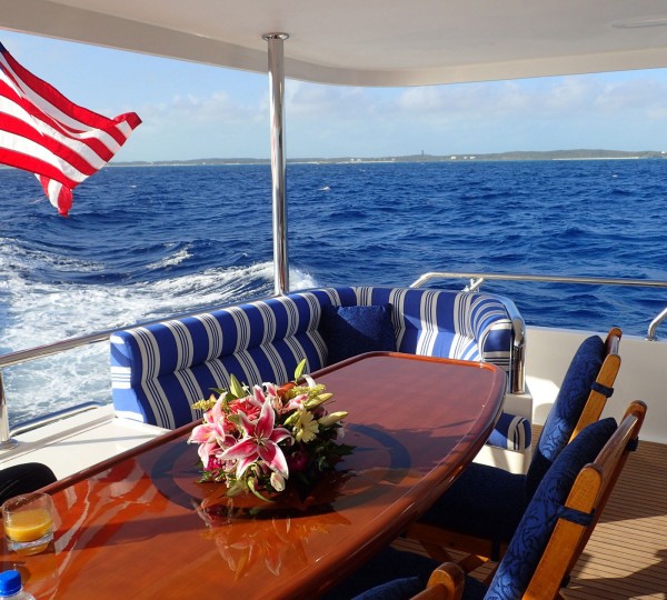Aft Deck Seating And Dining Area