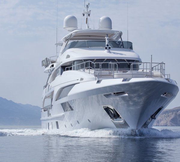 Bow Close Up Of The Yacht