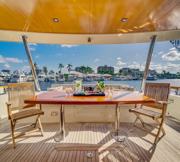 Aft Deck Breakfast Set Up