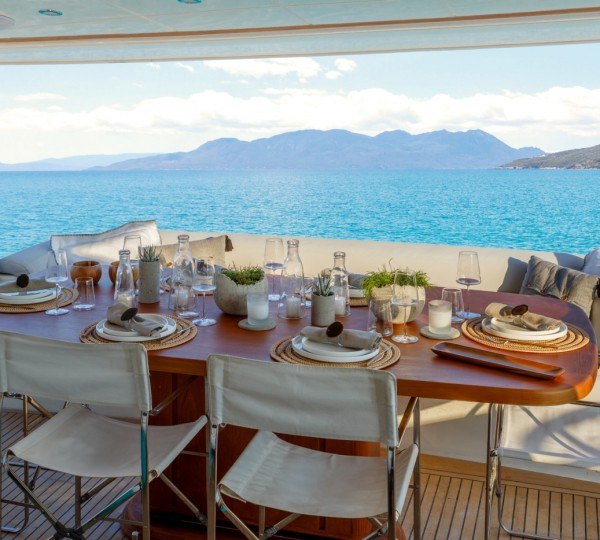 Exterior Dining Area With Sea Views