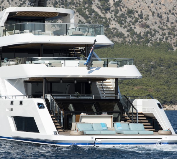 Aft View Of The Yacht